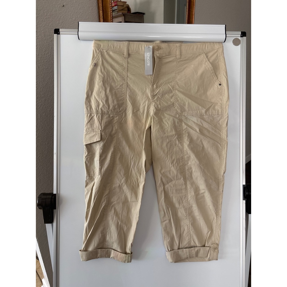 Chicos NWT size US 12 khaki crop pants